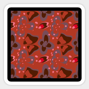 abstract seamless floral pattern exotic shapes Sticker